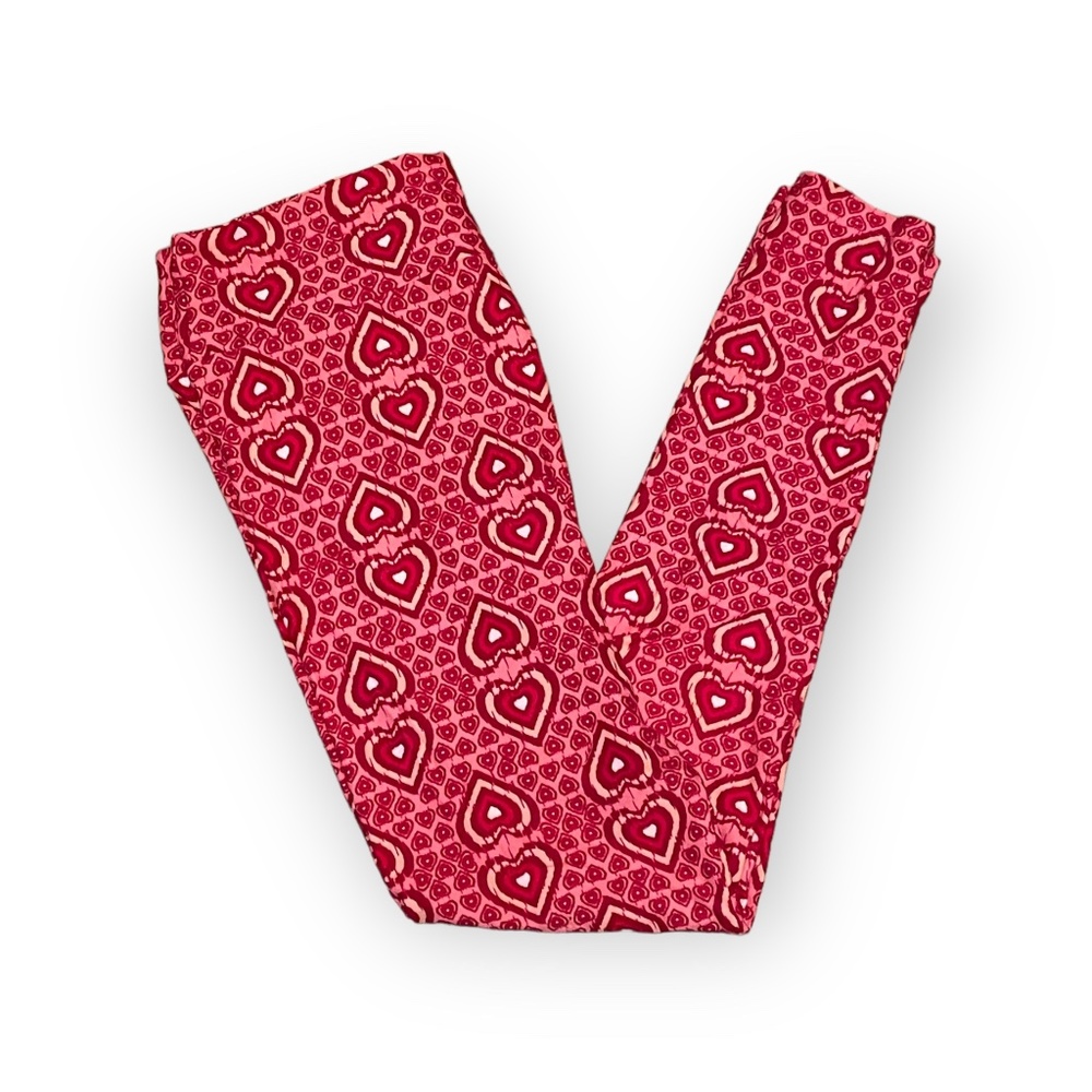 TC LuLaRoe Valentine’s Day Holiday NEW Leggings Gorgeous Hearts Fits 12-18